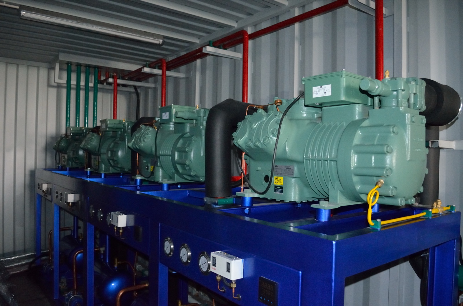 Water chiller and refrigeration compressors