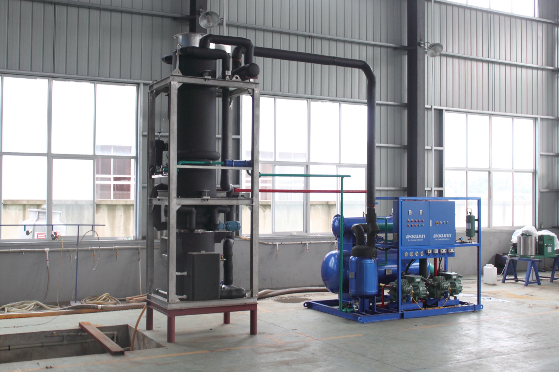 Industrial ice plant and refrigeration equipment