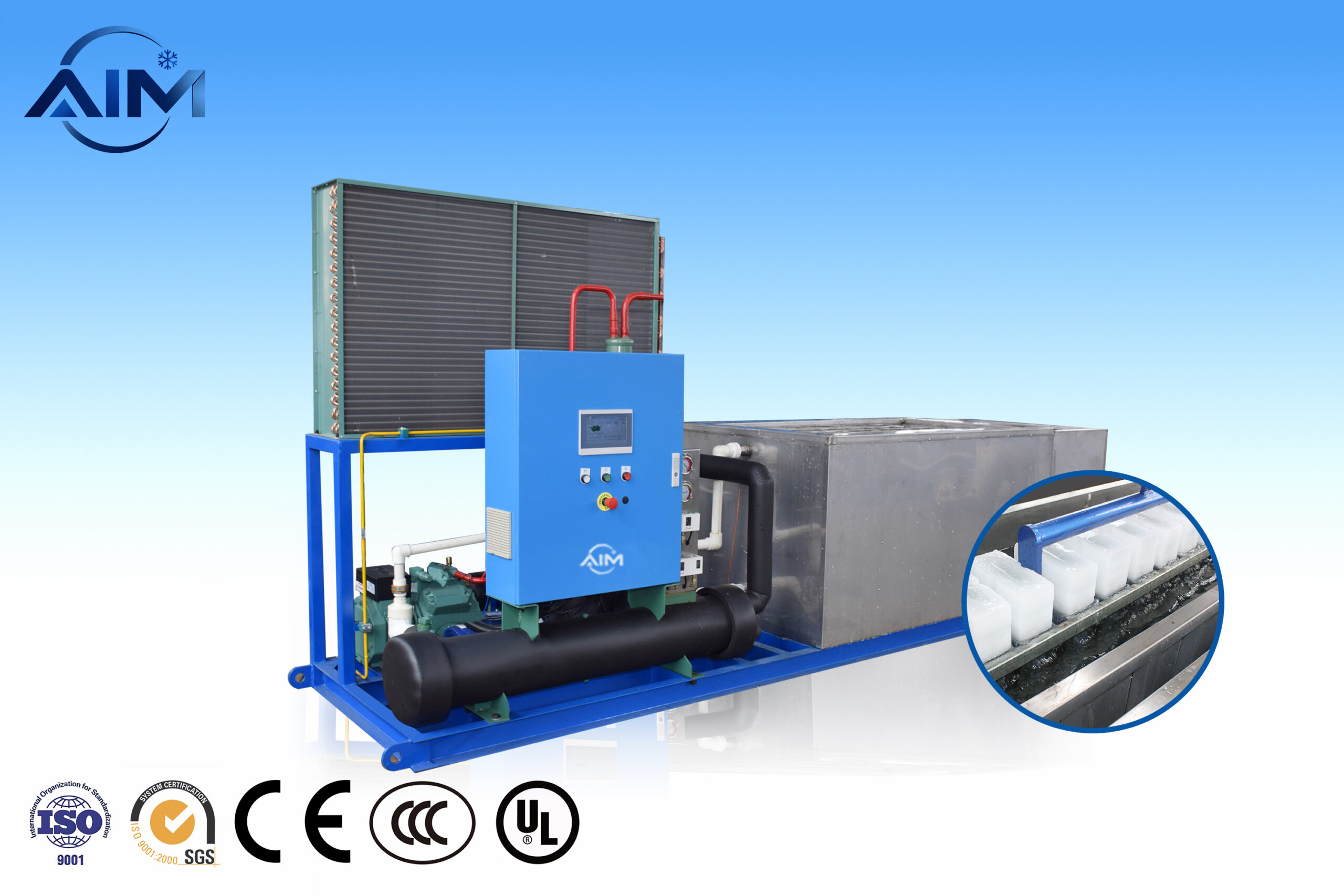 AB-5T-BW brine cooling block ice machine for fishery and ice distribution
