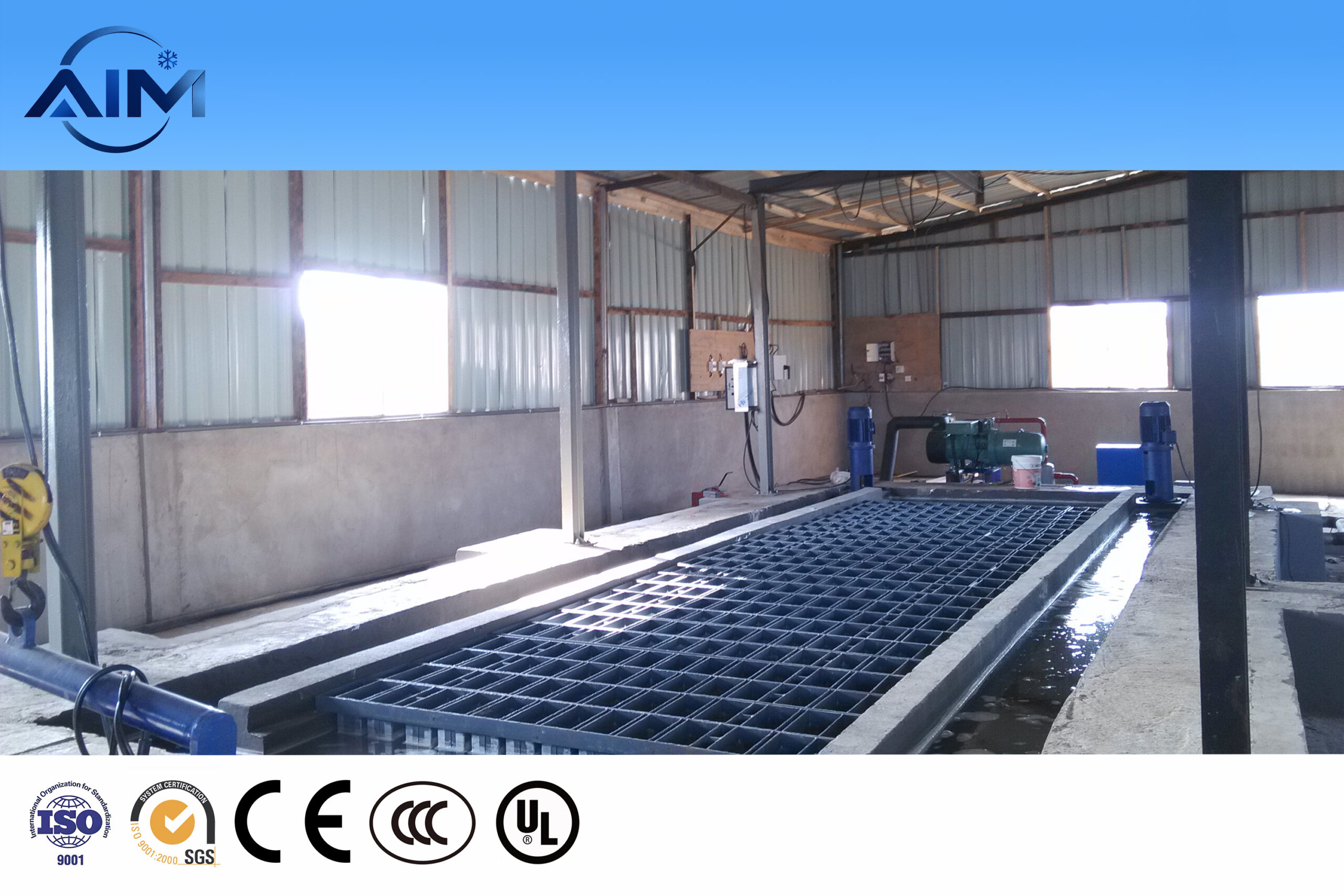 AB-60T-BE brine cooling block ice machine for fishery and ice distribution