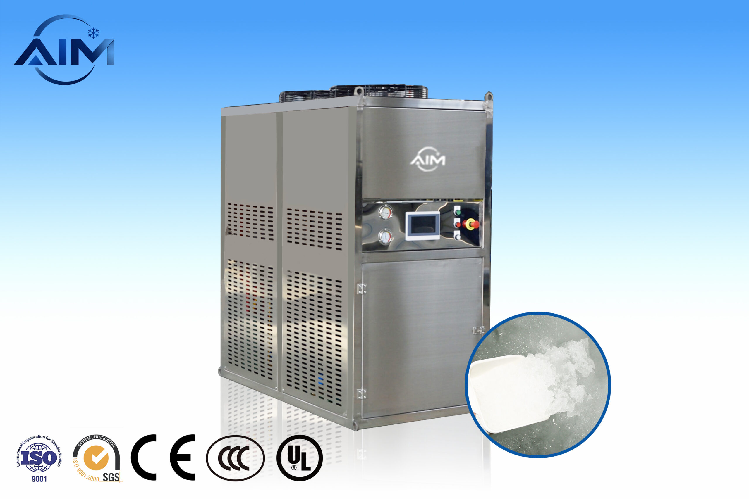 AS-10TW slurry ice machine for pumpable seafood and vessel cooling