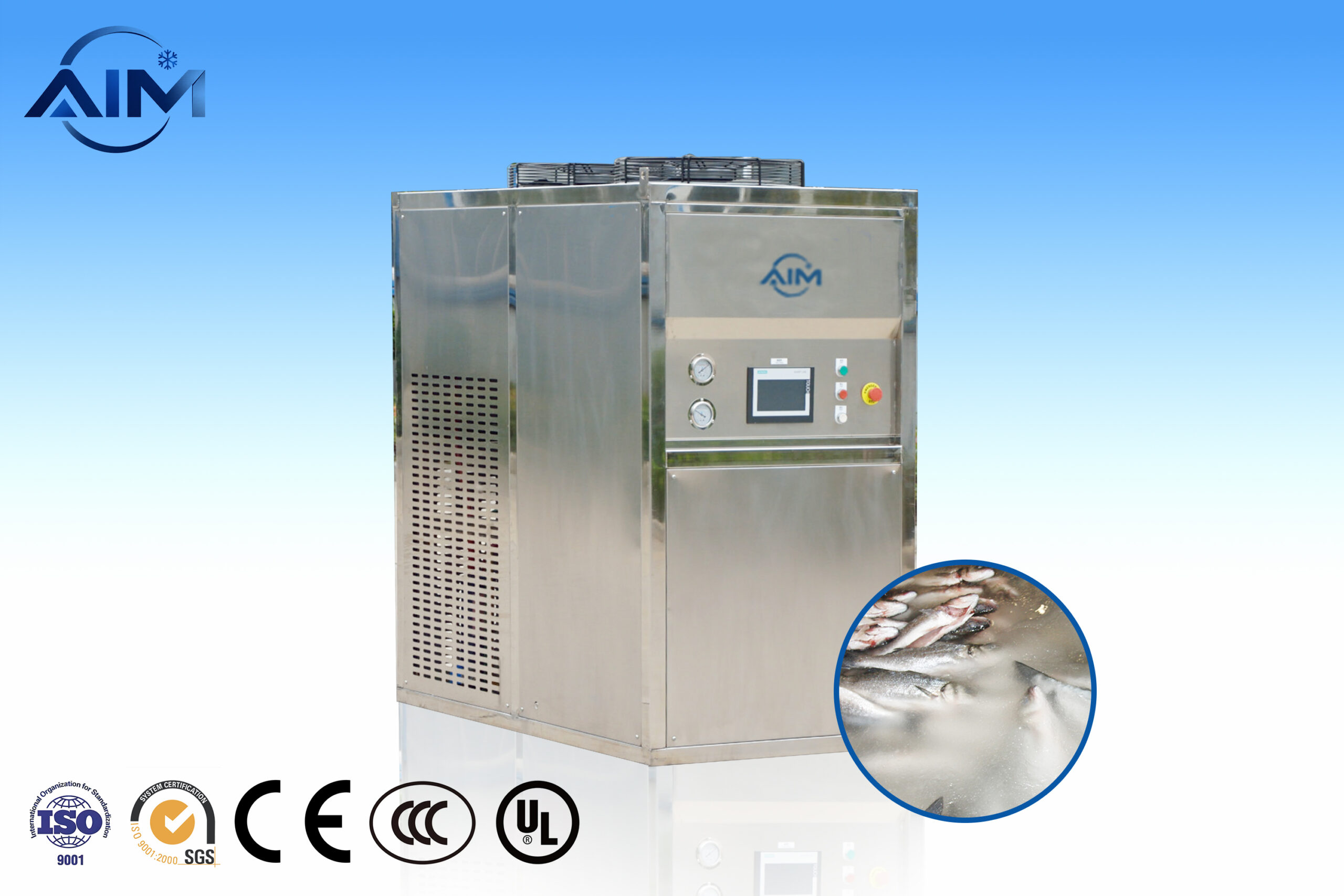 AS-15TE slurry ice machine for pumpable seafood and vessel cooling