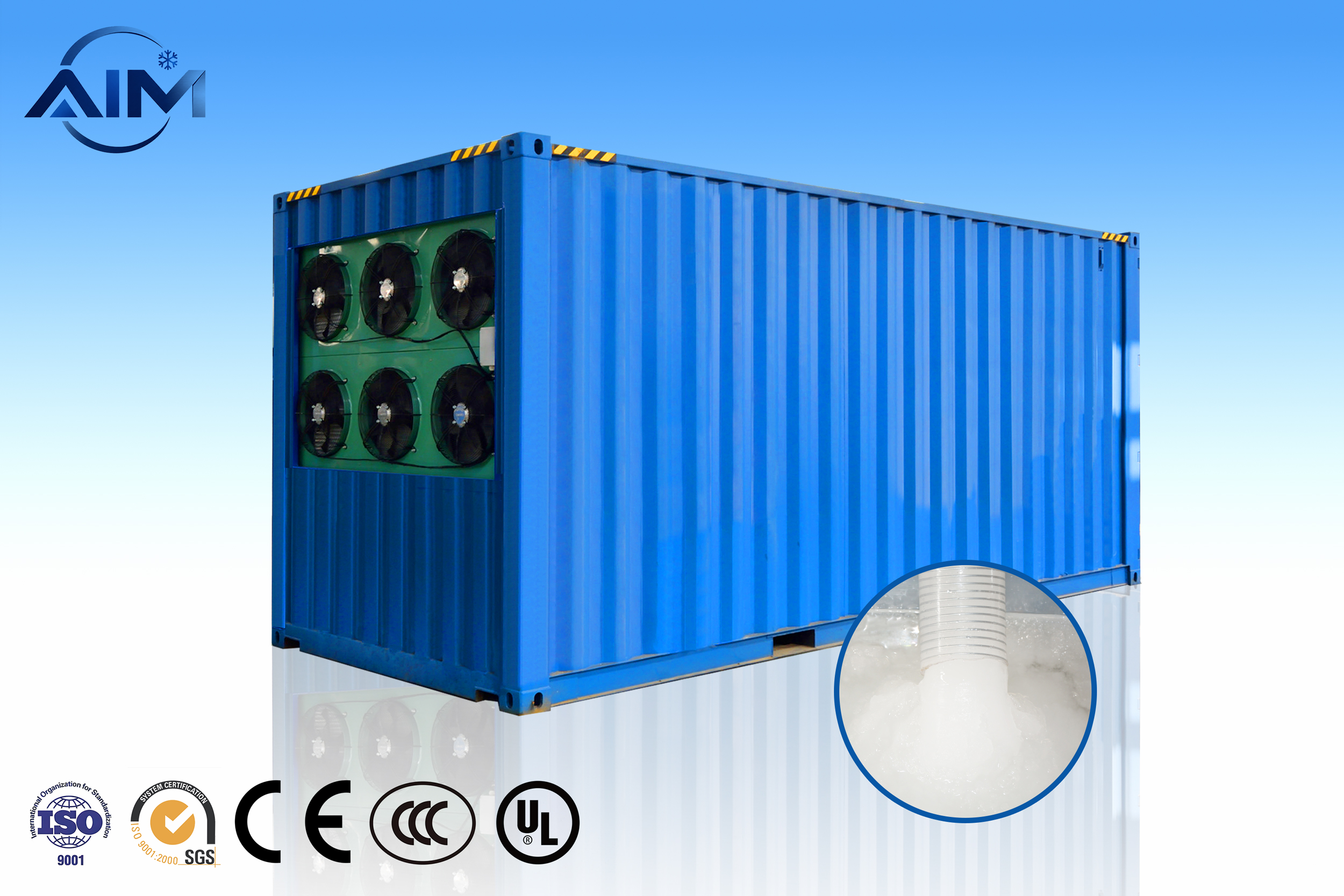 AS-25TE slurry ice machine for pumpable seafood and vessel cooling