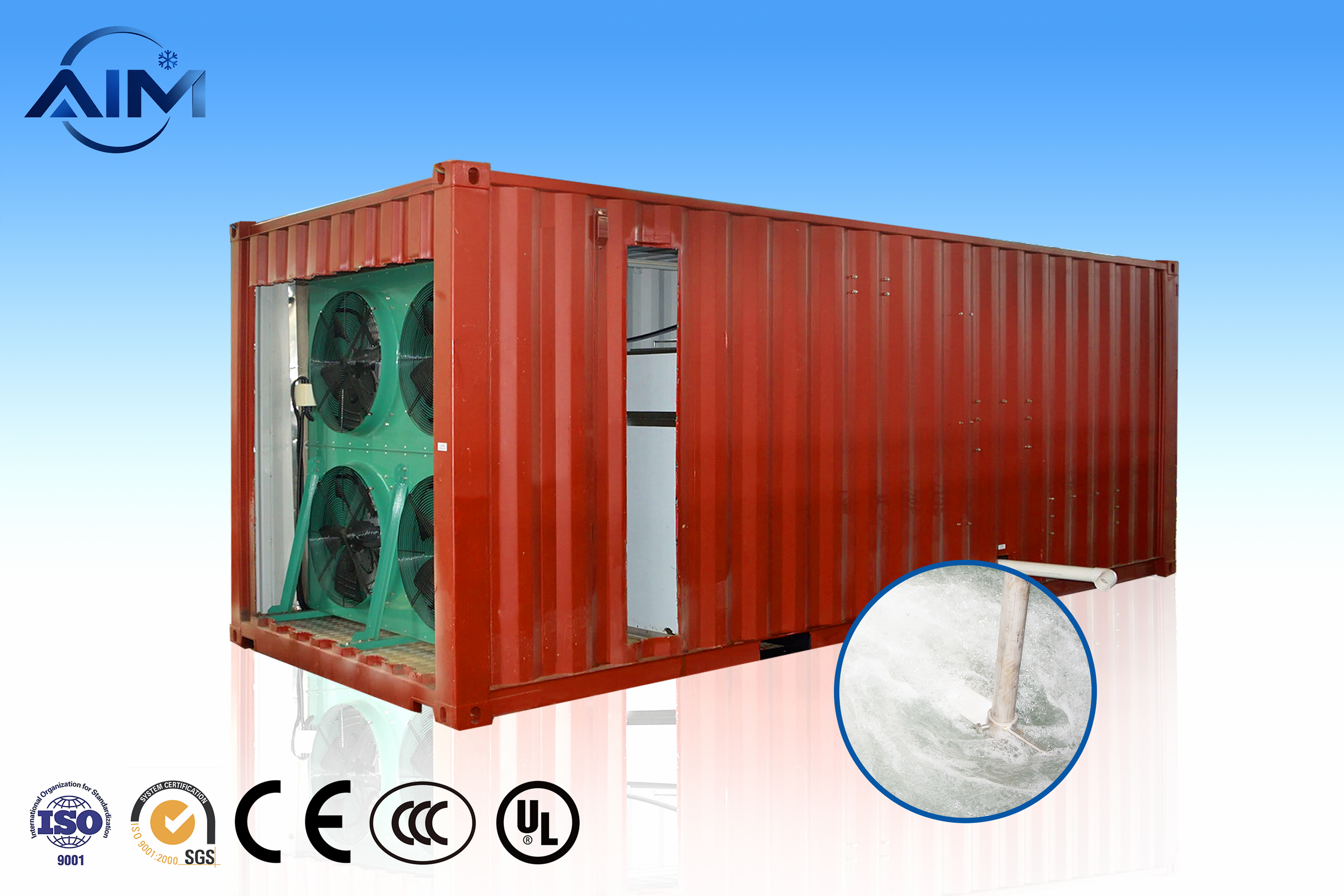 AS-30TE slurry ice machine for pumpable seafood and vessel cooling