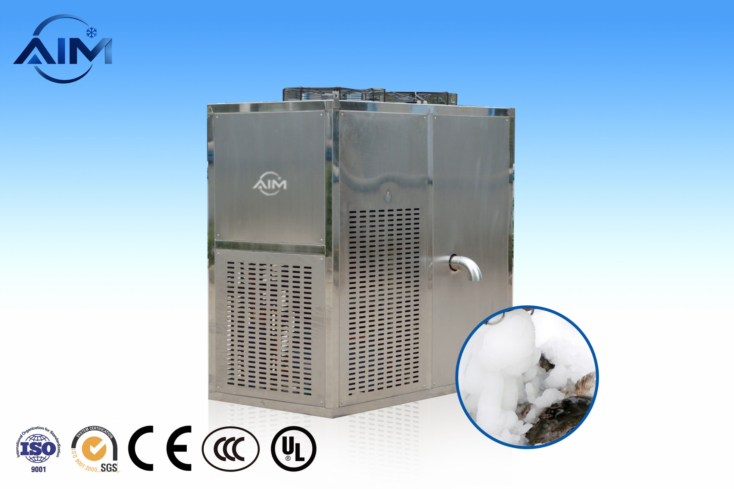 AS-3TA slurry ice machine for pumpable seafood and vessel cooling
