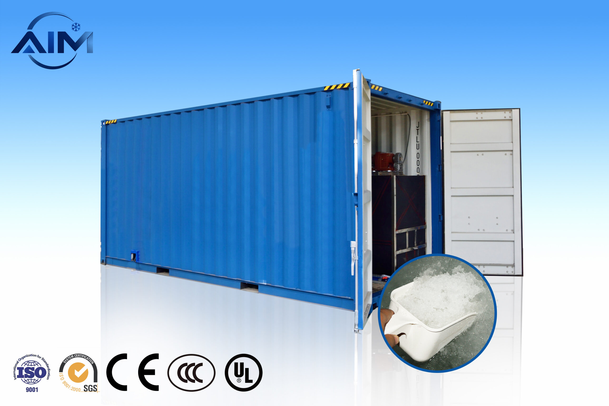 AS-40TE slurry ice machine for pumpable seafood and vessel cooling