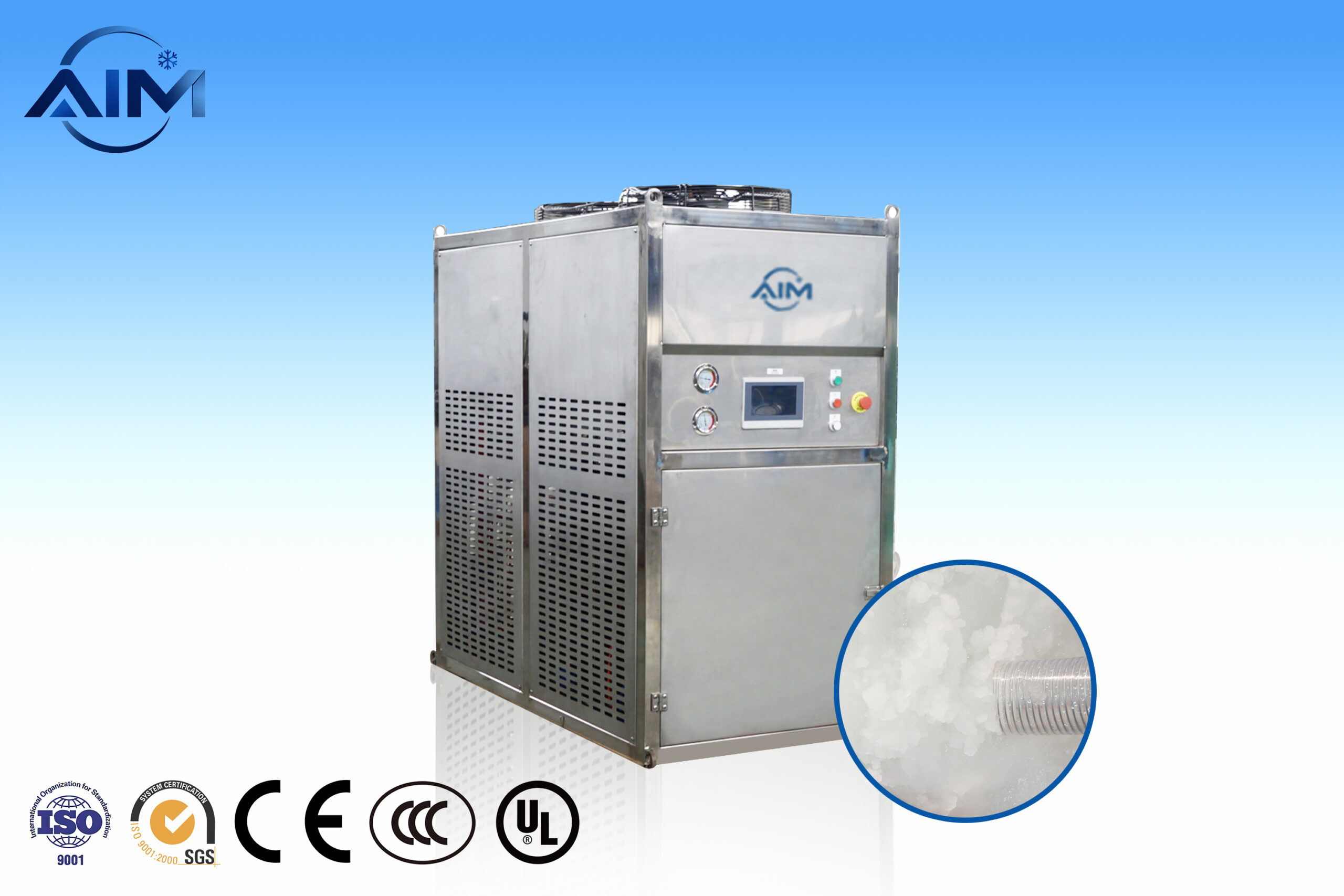 AS-5TW slurry ice machine for pumpable seafood and vessel cooling