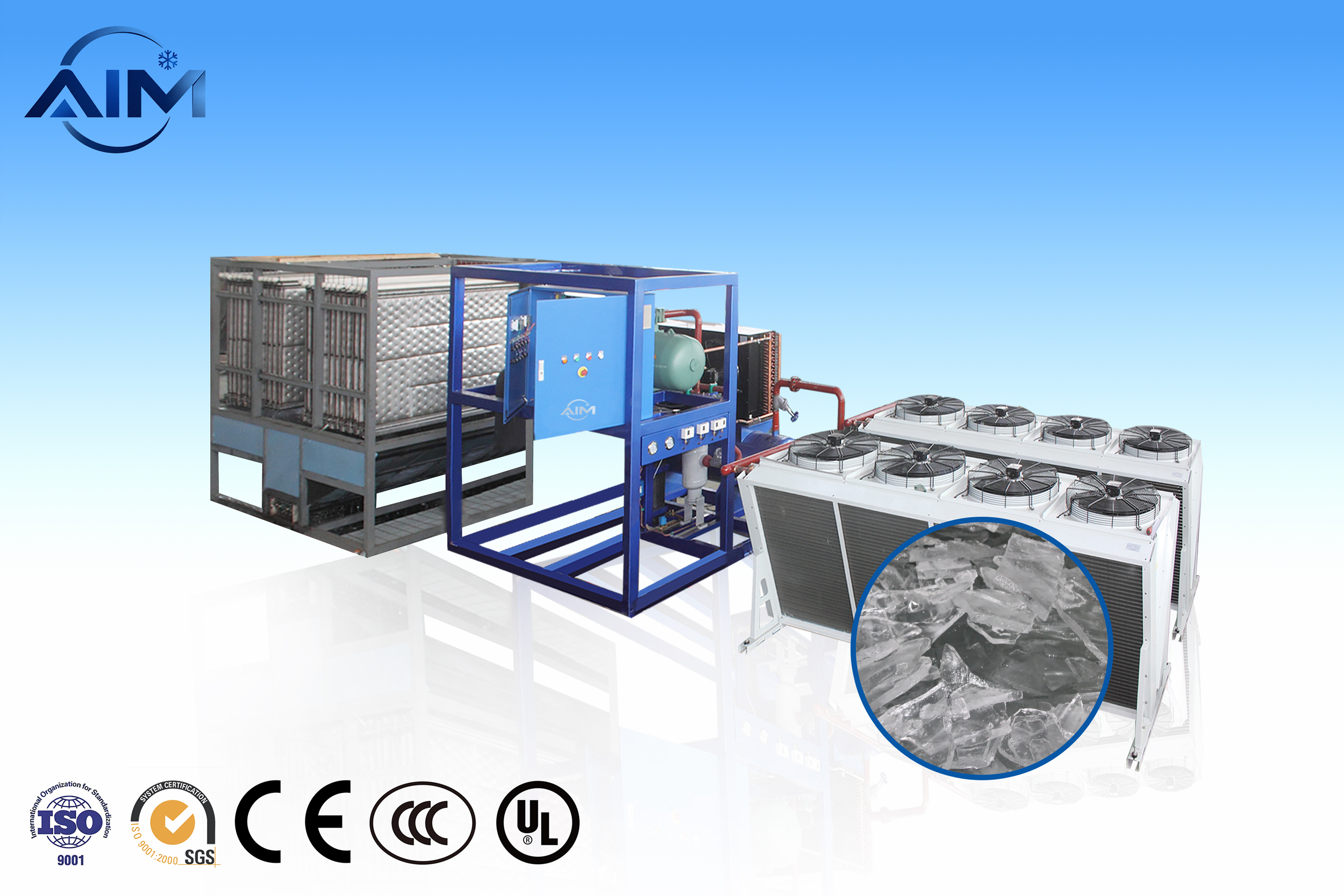 plate ice machine for industrial cooling and ice storage