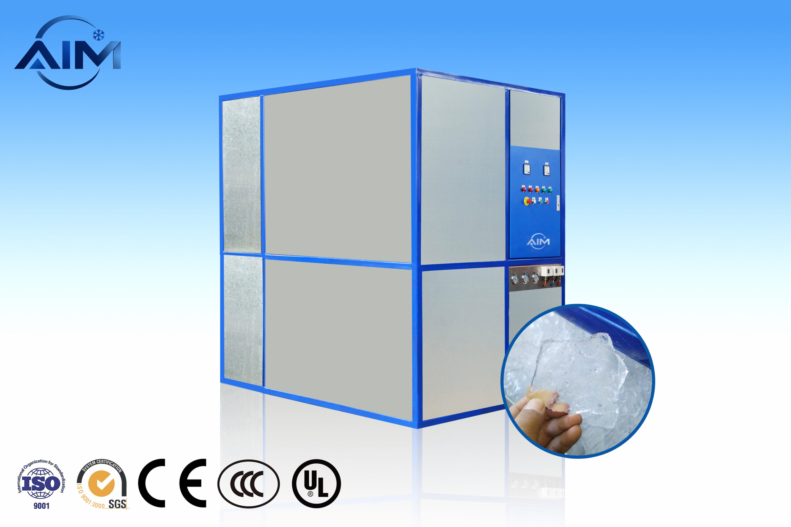 plate ice machine for industrial cooling and ice storage